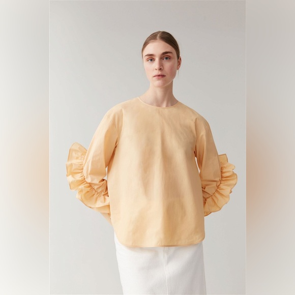 COS blouse with ruffled sleeves/ Sz small - Picture 1 of 8